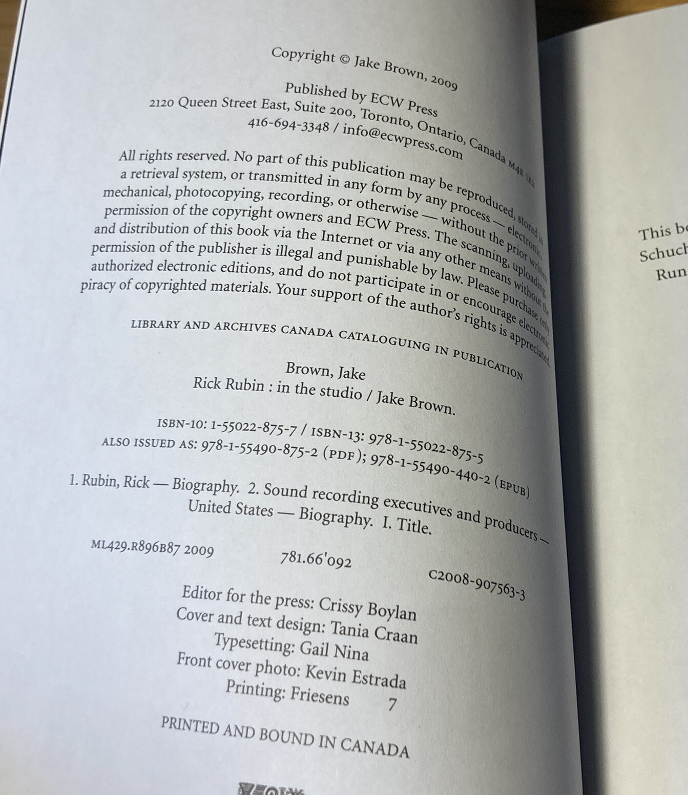 NEW! RICK RUBIN IN THE STUDIO Paperback Book Jake Brown & ECW Press EXCELLENT!