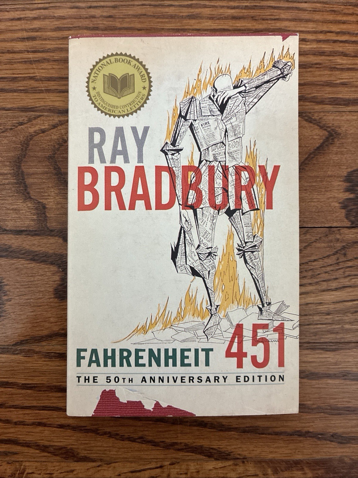 Fahrenheit 451 by Ray Bradbury (1991 Paperback) 50th Anniversary Edition