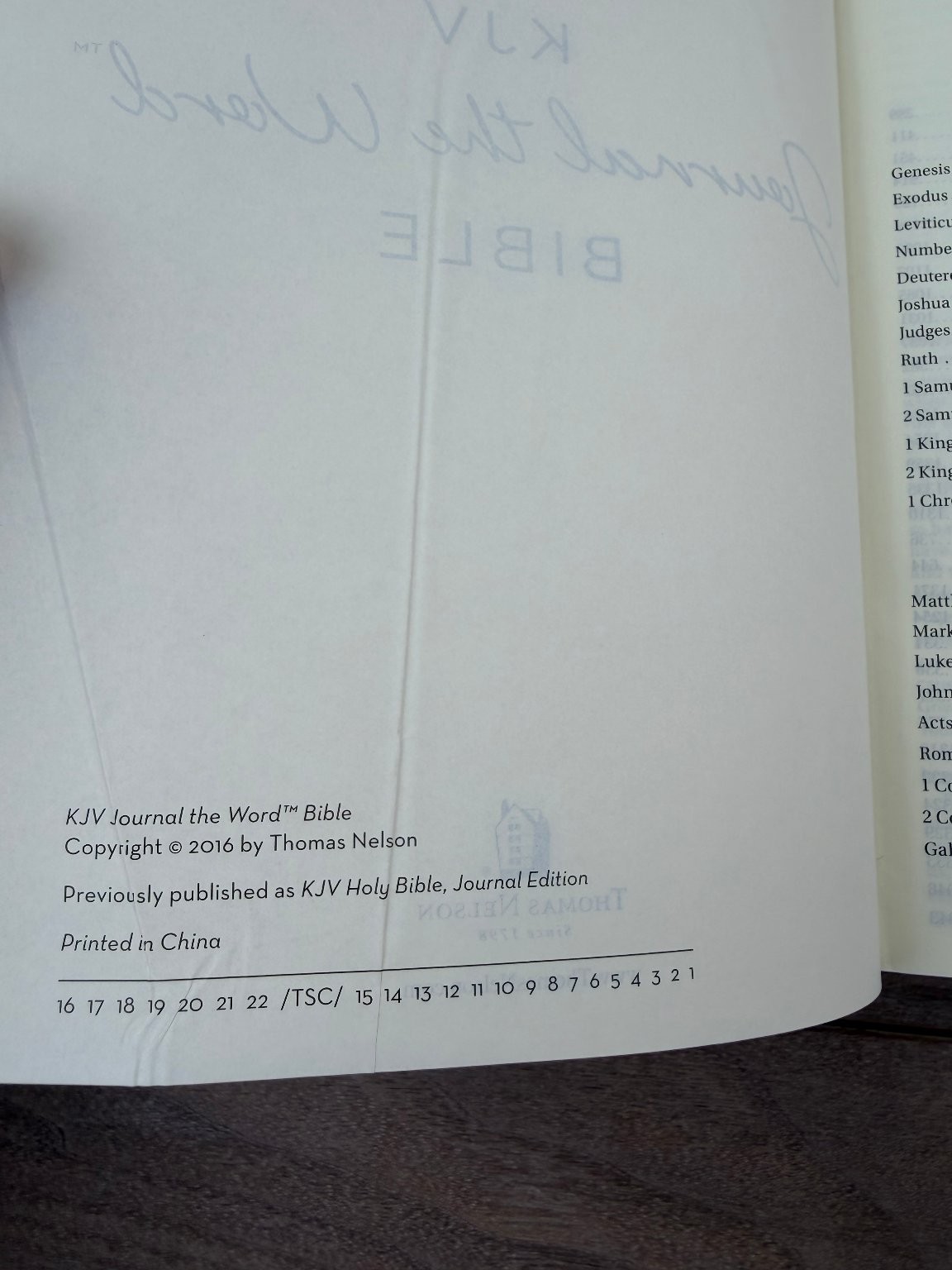 KJV Journal the Word Bible 2016 Thomas Nelson Hardcover Lay-Flat Black