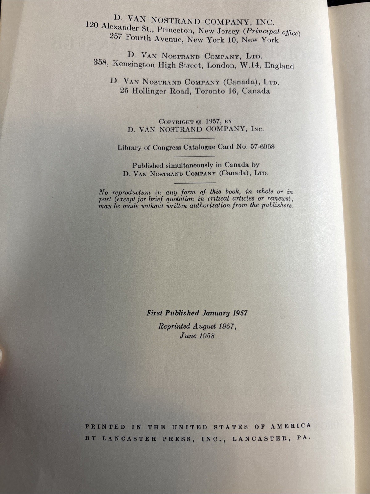 Principles of Engineering Heat Transfer by Warren H Giedt 1958 vintage