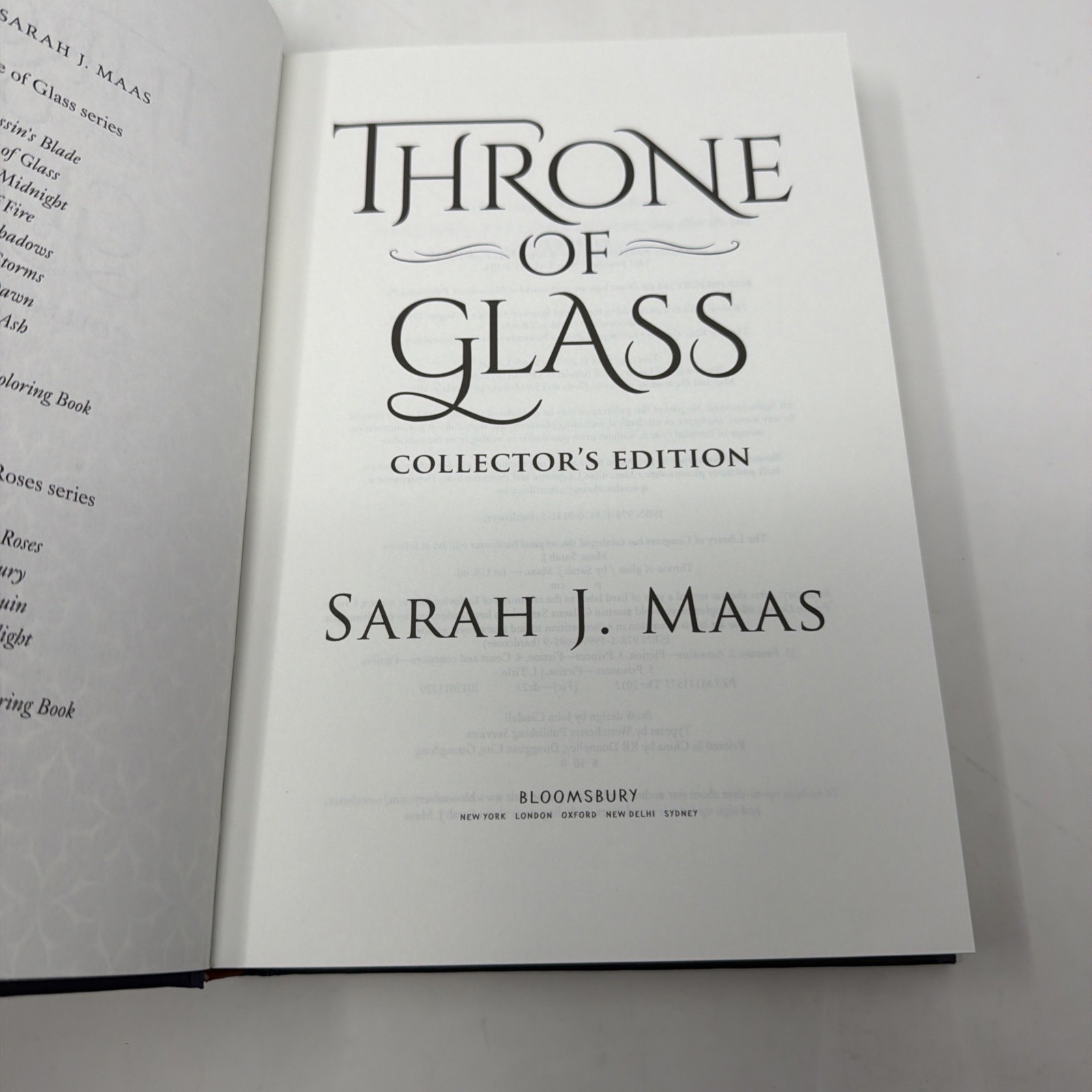 Throne of Glass Collector’ Edition Sarah J Maas Slipcover Hardcover Book