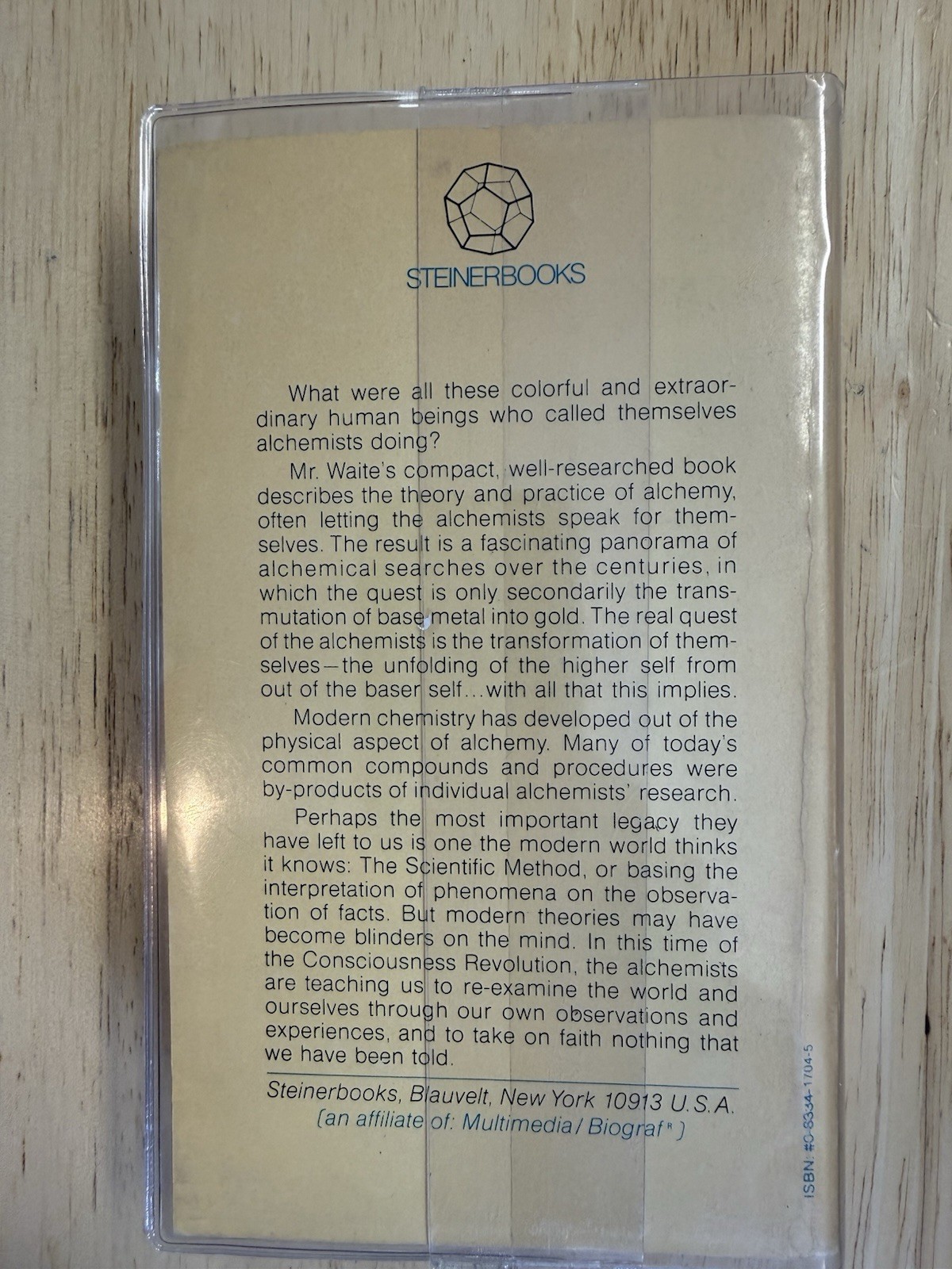 ALCHEMISTS THROUGH THE AGES By Arthur Edward Waite (1970)