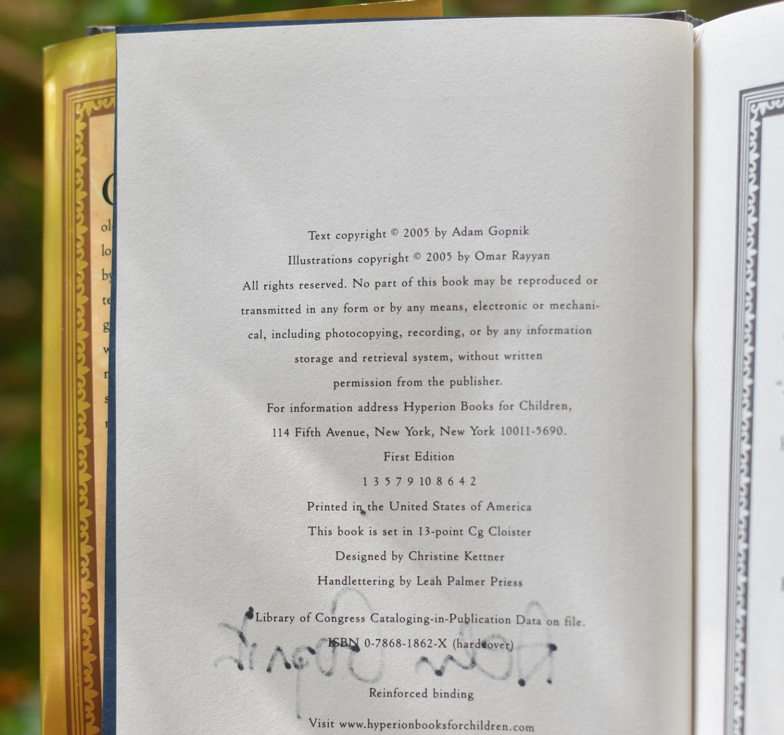 Signed Adam Gopnik King in the Window First Edition Hardcover: 416 pages