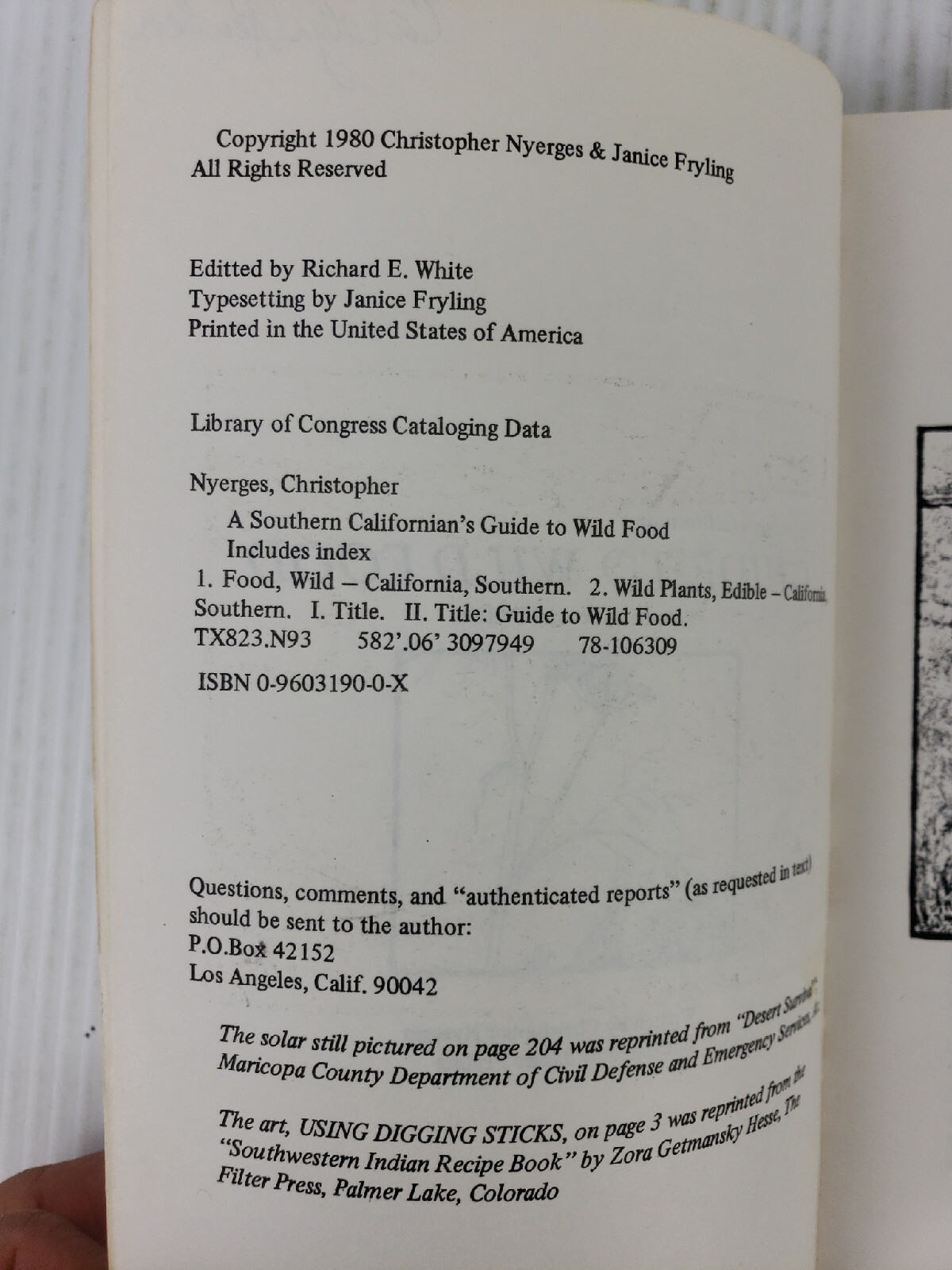 A Southern Californian’s Guide to Wild Food Volume 1 by Christopher Nyerges