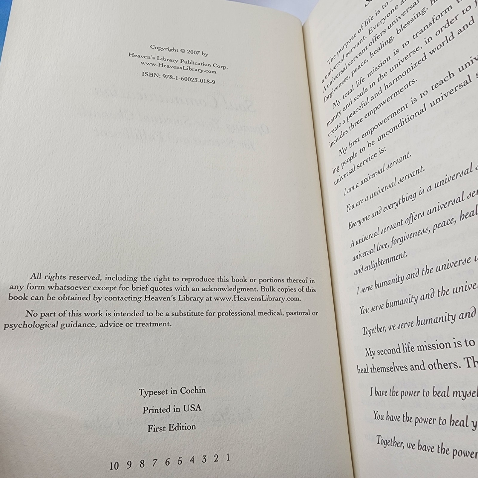 Soul Communication Dr Zhi Gang Sha Heavens Library First Edition Hardcover 2007
