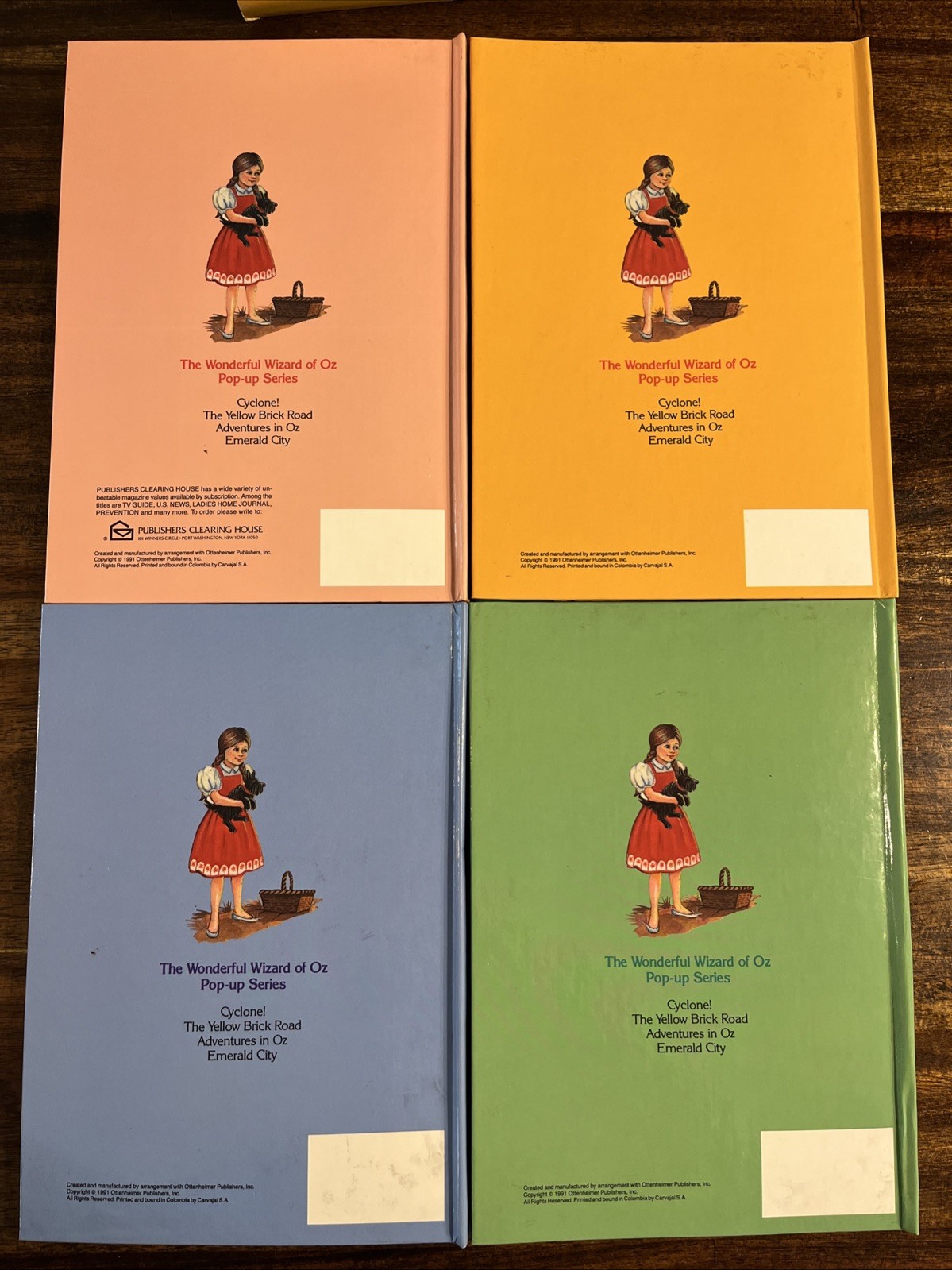 Vintage The Wizard of Oz Pop-Up Book Collection Box Set Of 4 Hardcover Books