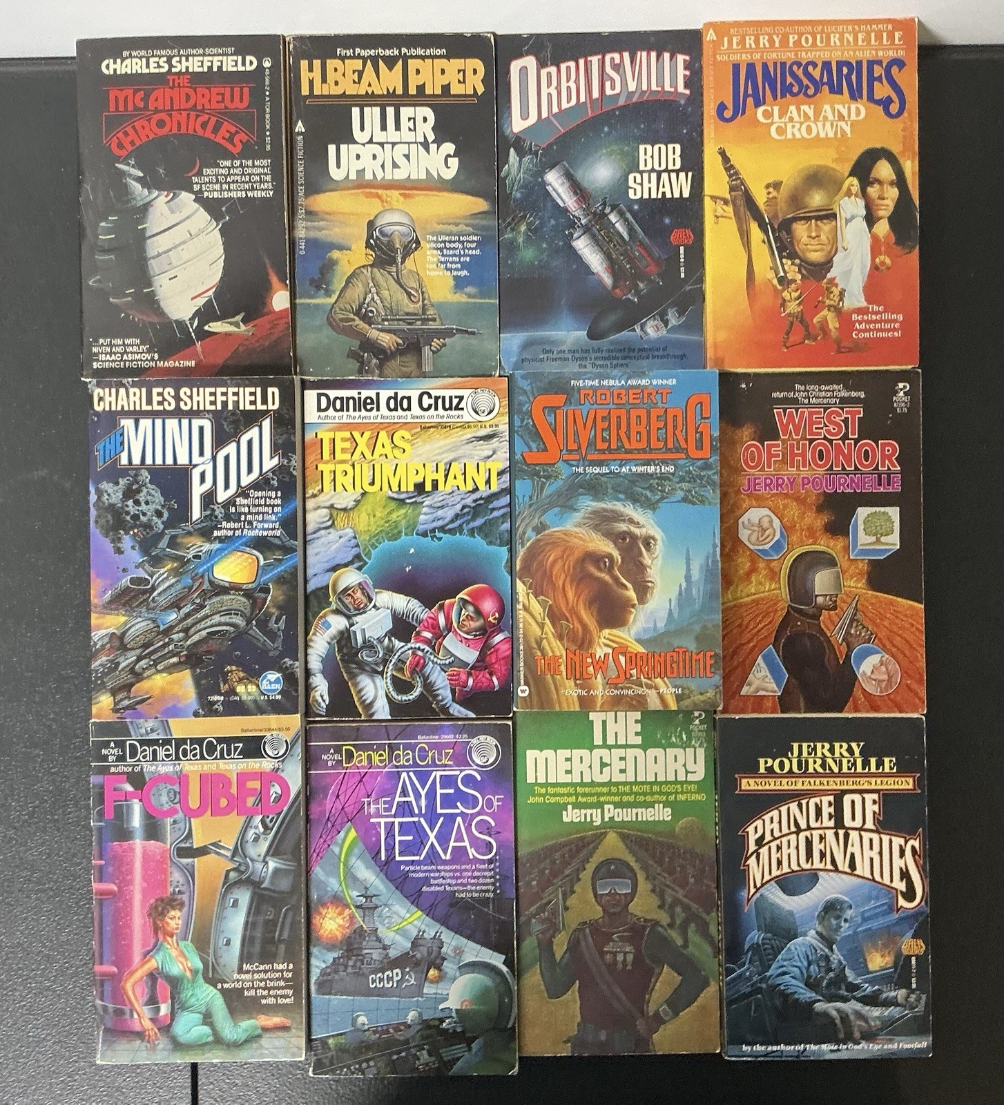 Vintage Lot of 22 Sci-Fi Paperback Books Dietz, Bradbury, Zahn and More #B101