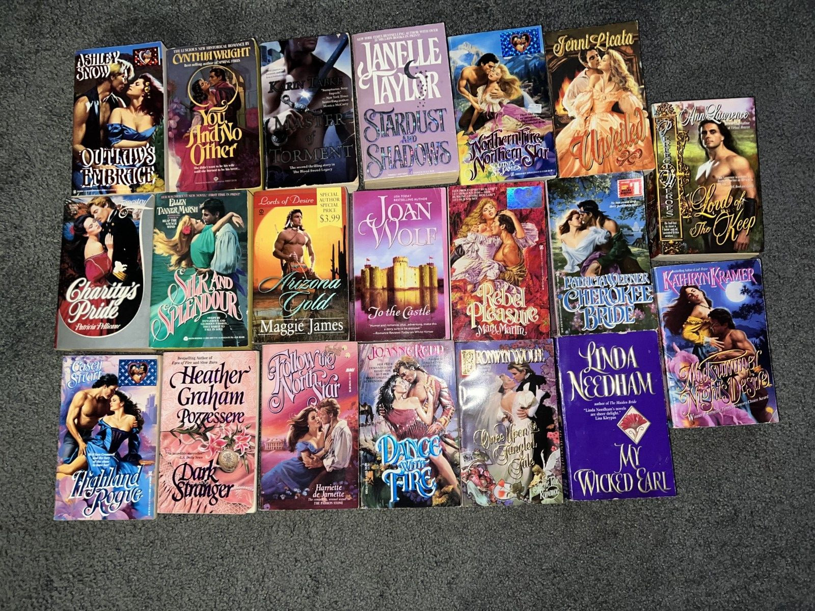 Vintage Romance Novels Lot Of 20 1980’s 1990’s 2000’s Paperbacks Books Lot