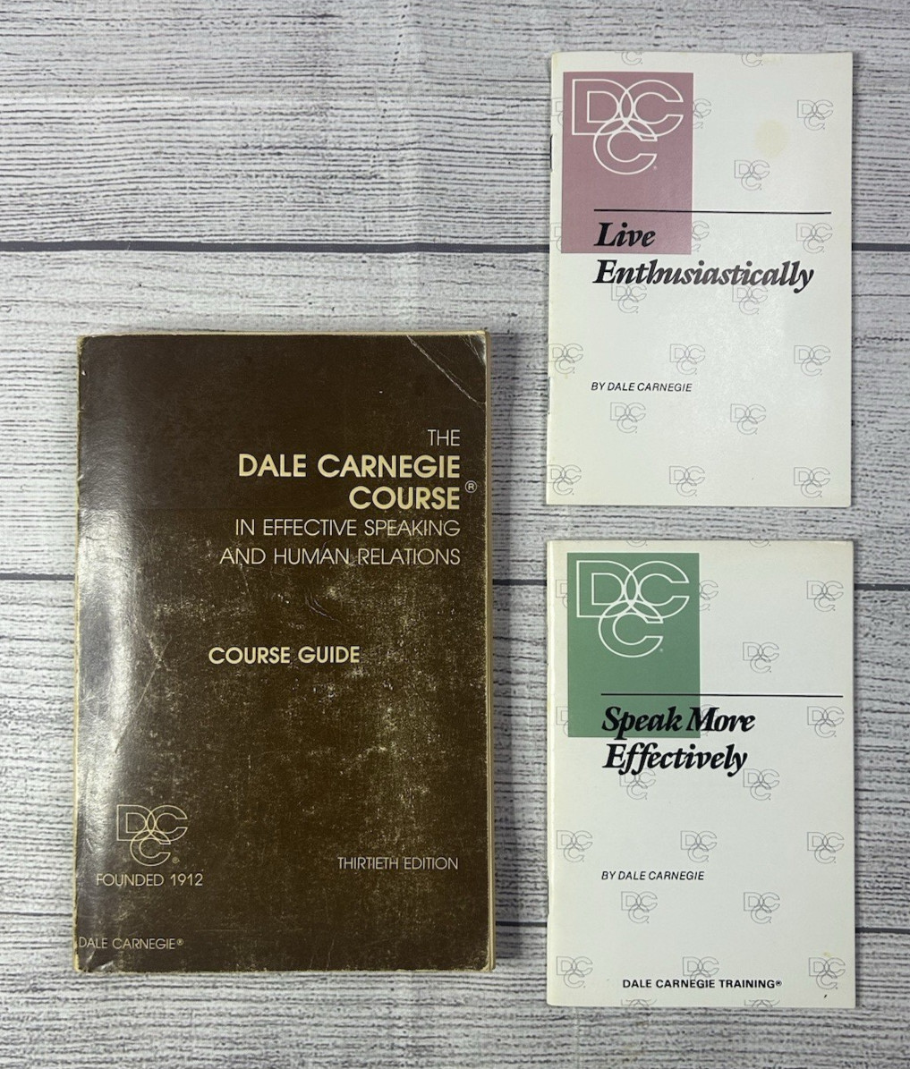Vintage Dale Carnegie Course Effective Speaking Human Relations Guide Pamphlets