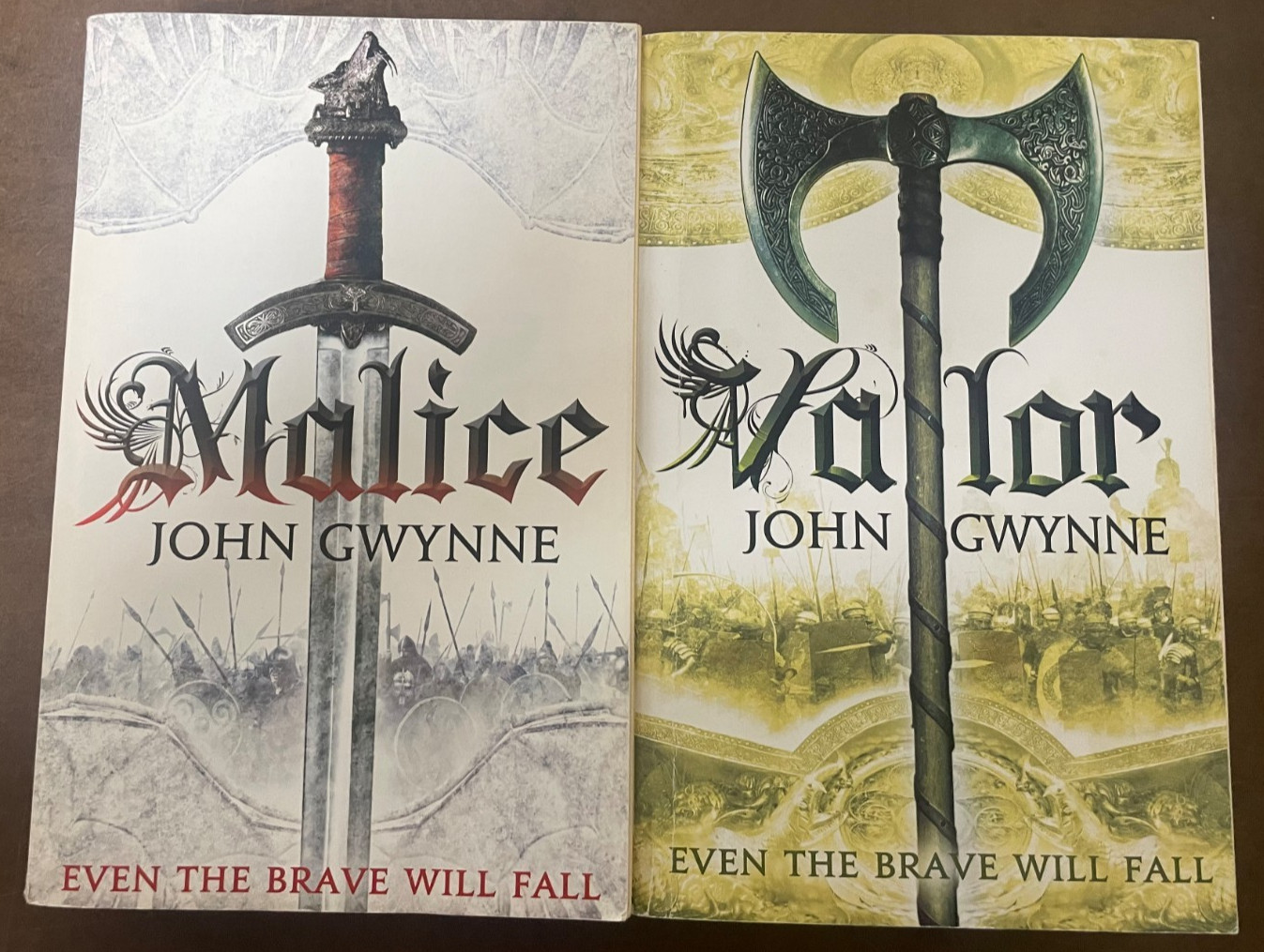 Malice and valor Book Lot 1 and 2 John Gwynne Fantasy Paperback Lot