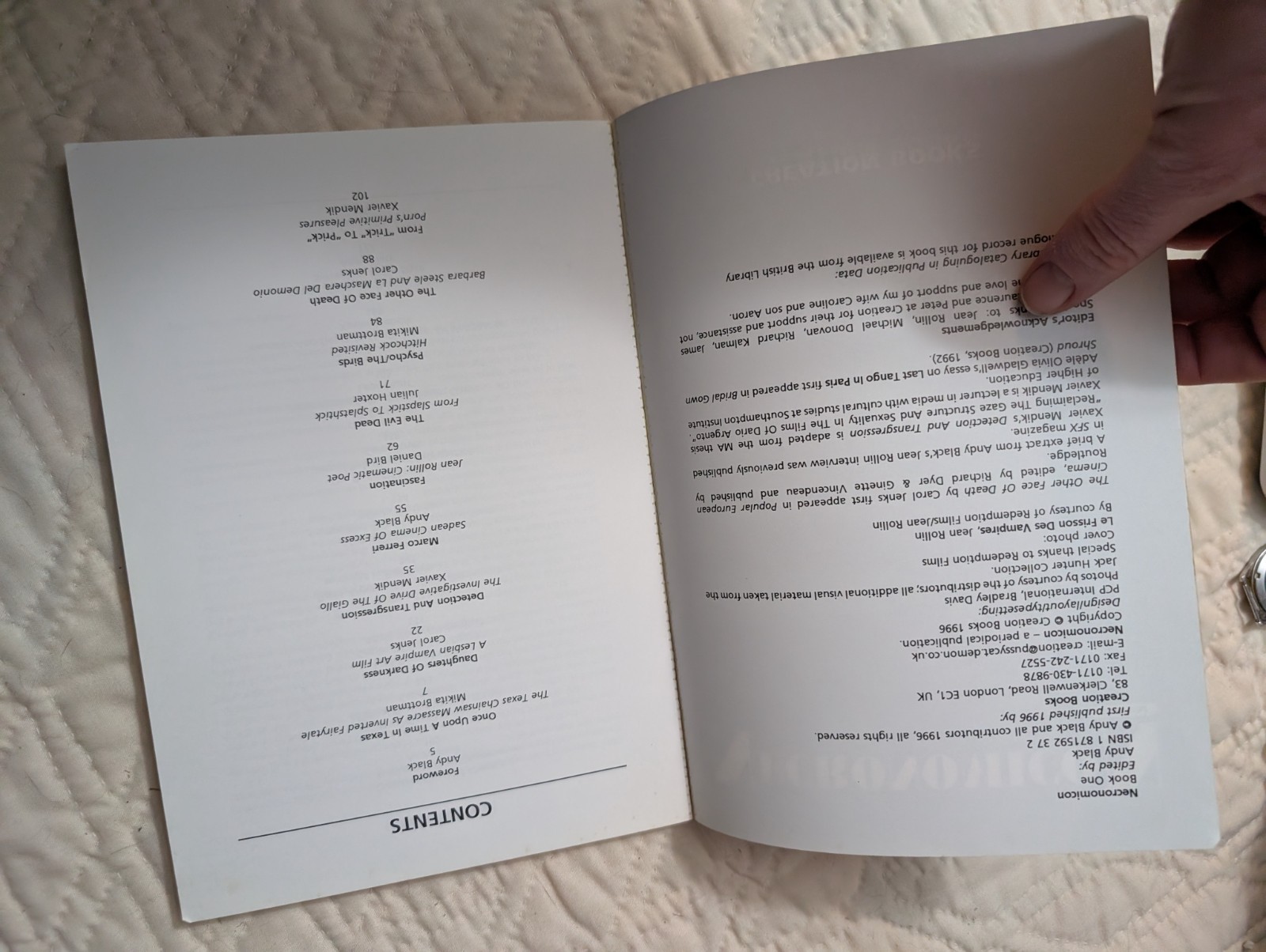 Necronomicon : The Journal of Horror and Erotic Cinema by Andy Black – 1996