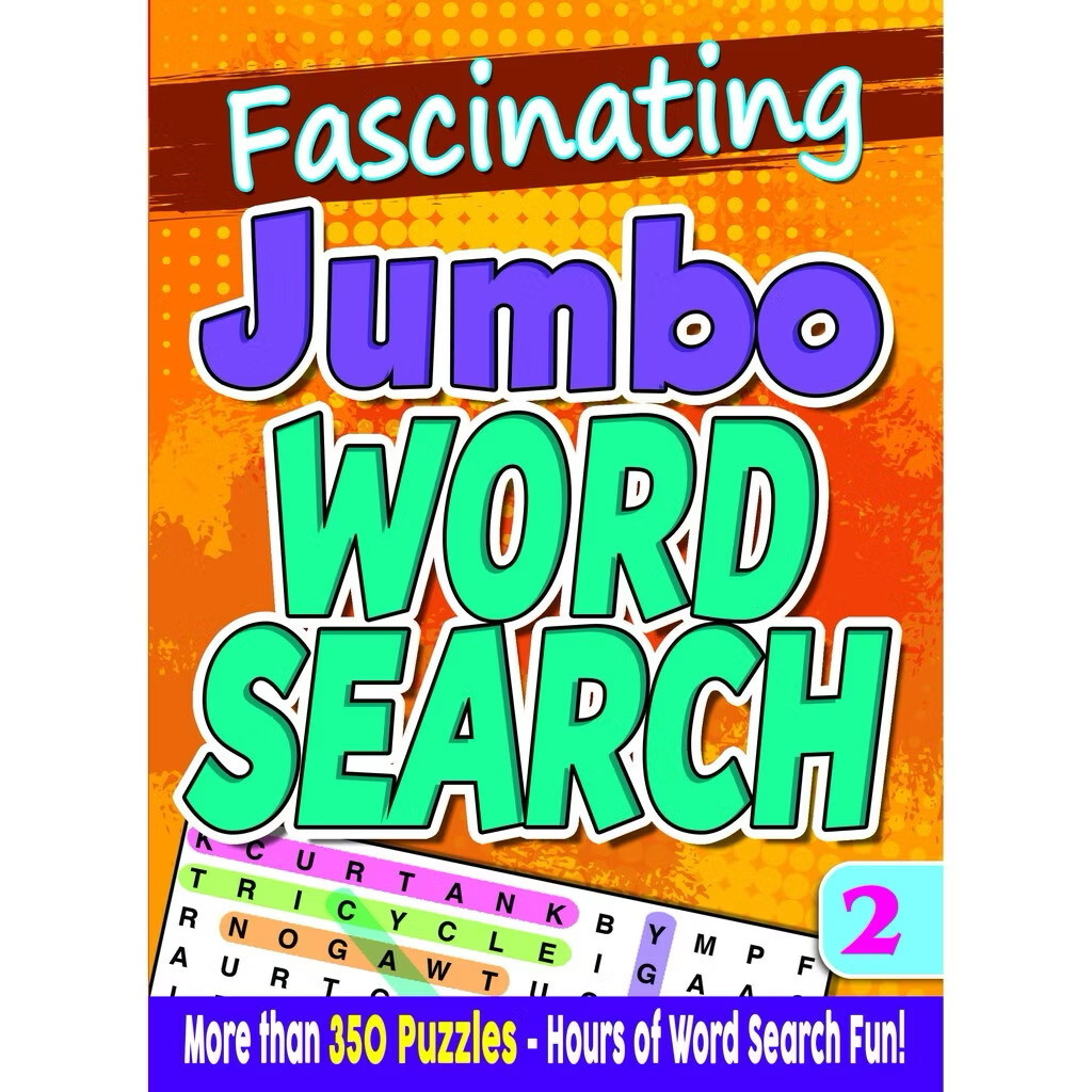 396 pages of Jumbo Word Searches for all Ages