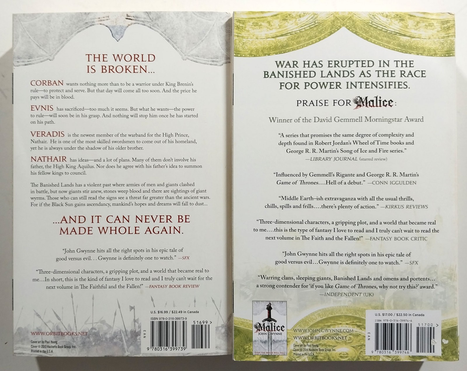The Faithful And The Fallen by John Gwynne Vol 1 – 4 Complete Series Trade PB