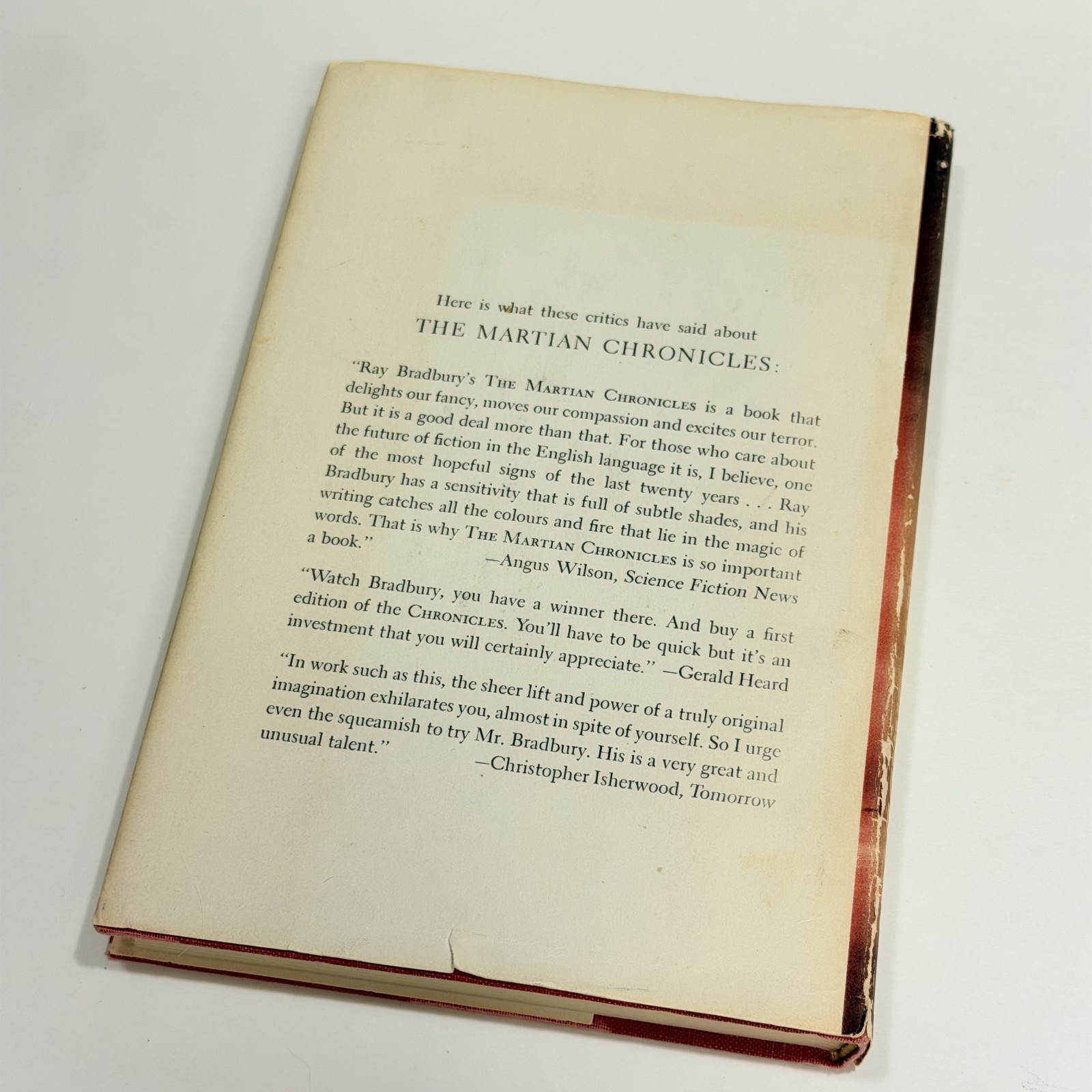 Ray Bradbury The Martian Chronicles 1958 Doubleday Vintage Hardcover Dust Jacket