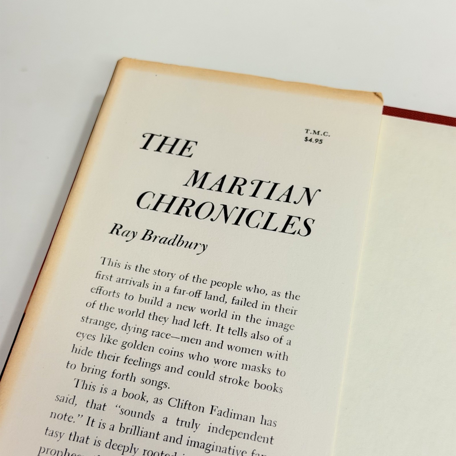 Ray Bradbury The Martian Chronicles 1958 Doubleday Vintage Hardcover Dust Jacket