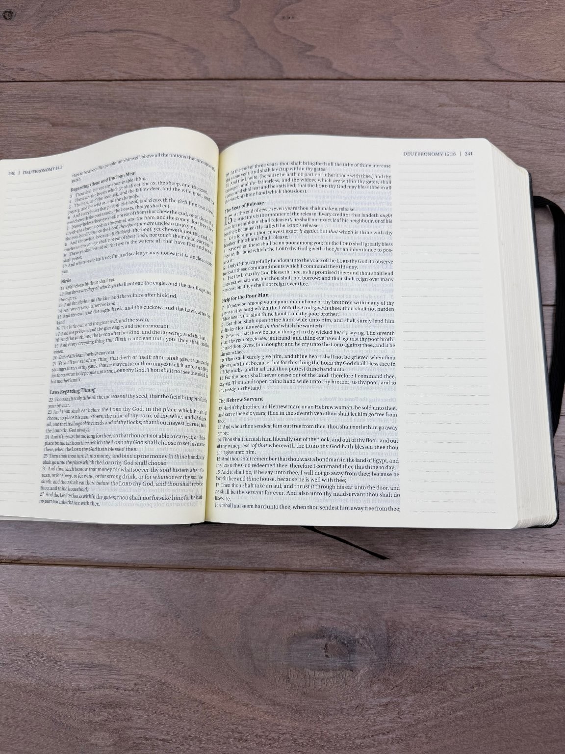KJV Journal the Word Bible 2016 Thomas Nelson Hardcover Lay-Flat Black