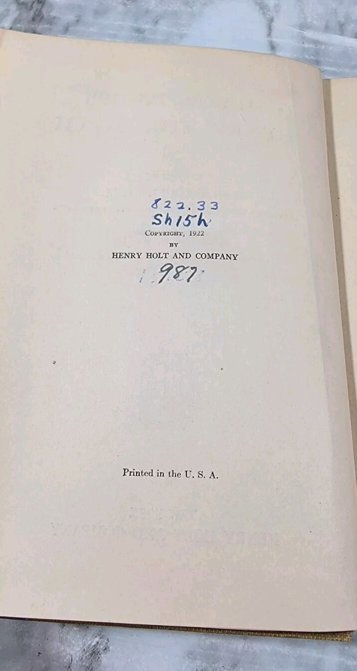 English Readings Shakespeare Henry V Stoll 1922 Hardback Book