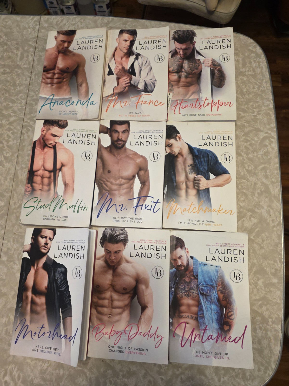9 Lauren Landish Novels The Irresistible Bachelor’s Series Anaconda, Mr. Fixit
