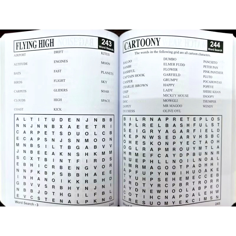 396 pages of Jumbo Word Searches for all Ages