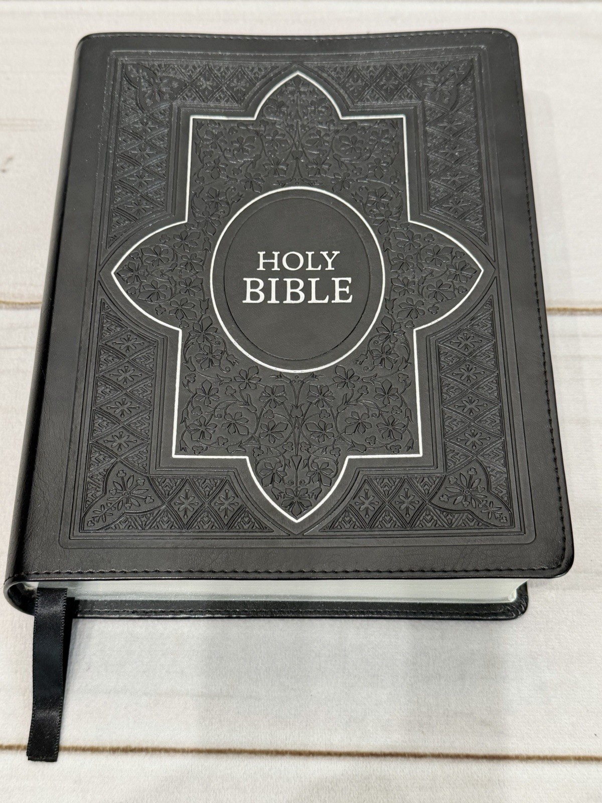 KJV Journal the Word Reference Bible Leathersoft Black Red Letter Comfort..