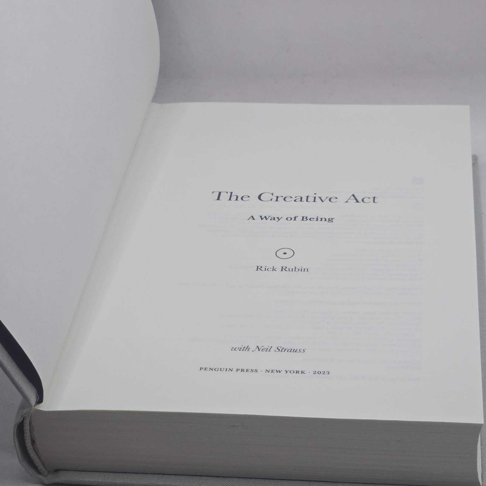 The Creative Act : A Way of Being by Rick Rubin (2023, Hardcover)