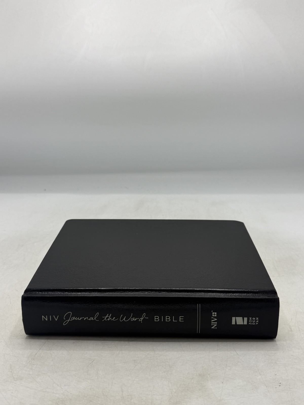 NIV Journal the Word Bible Black Leathersoft Wide Margin Scripture Journaling