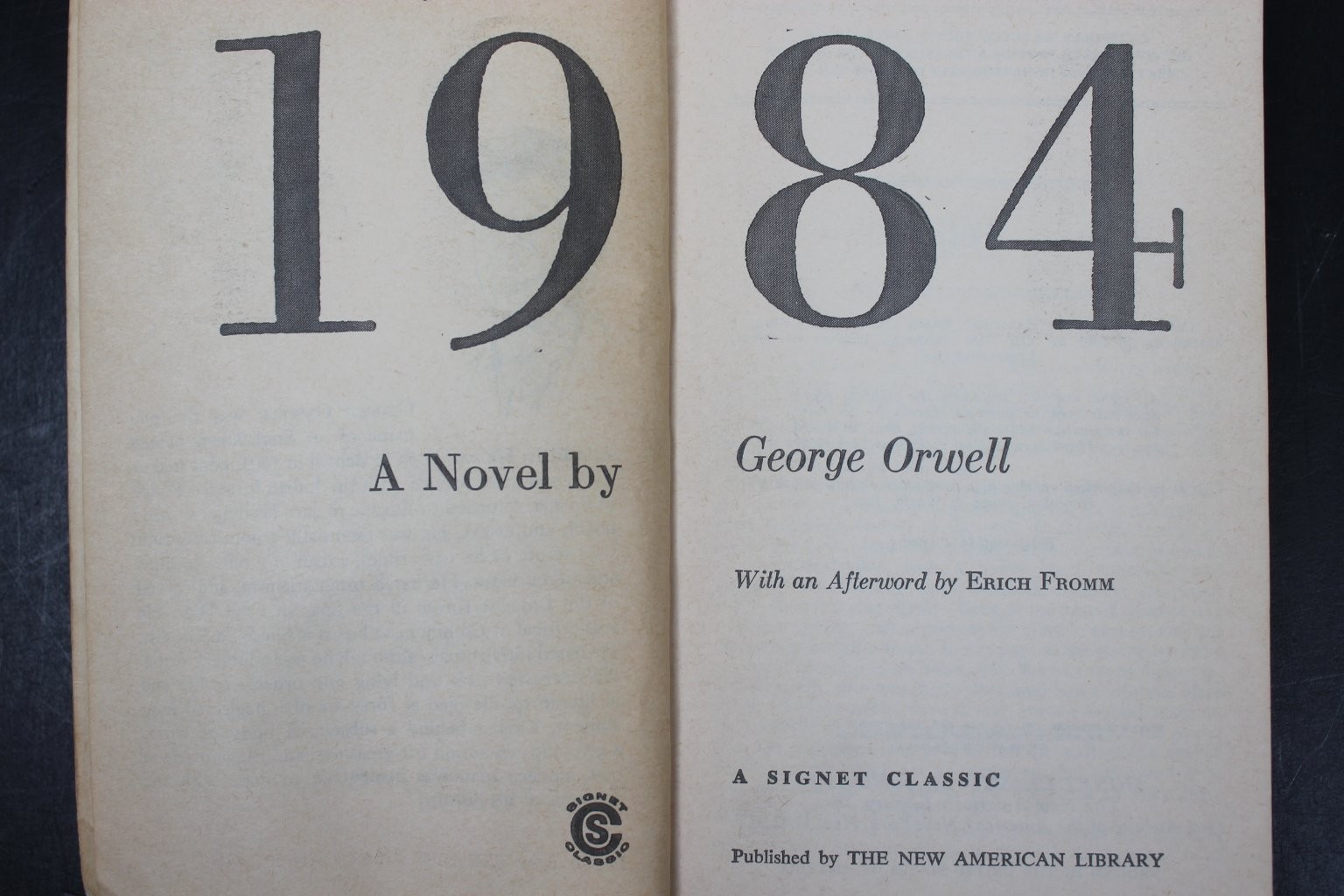 1984 George Orwell 1961 Signet Classic Paperback Dystopian Novel New American PB