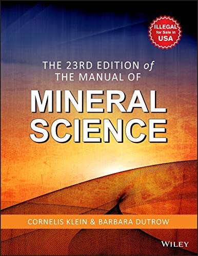 NEW: The Manual of Mineral Science by Cornelis Klein 23rd INTL ED 9788126534579