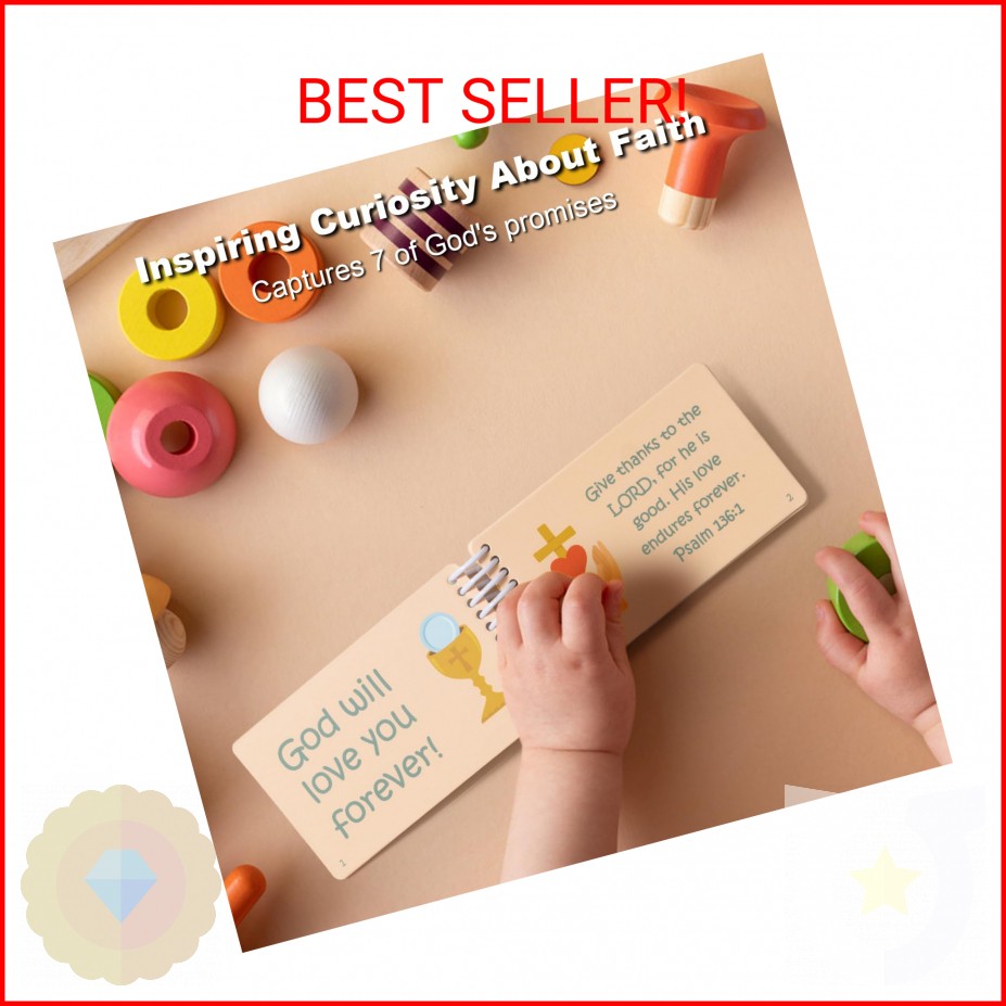 God’s Promises Book 5×3×0.5 in – Baptism Gifts Idea for Boys Girls Baby Kid Gods