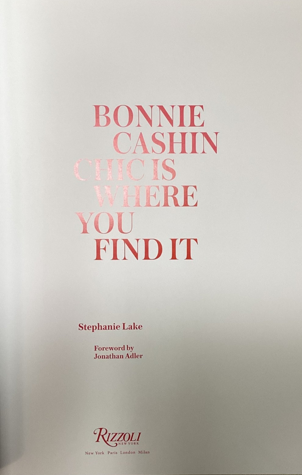 RARE Bonnie Cashin: Chic Is Where You Find It Dr. Stephanie Lake Hardcover Book