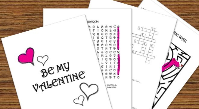 DIGITAL CONTENT- 2026 Be My Valentine Color/Activity Book-10 Pges *PRINT REQ’D*