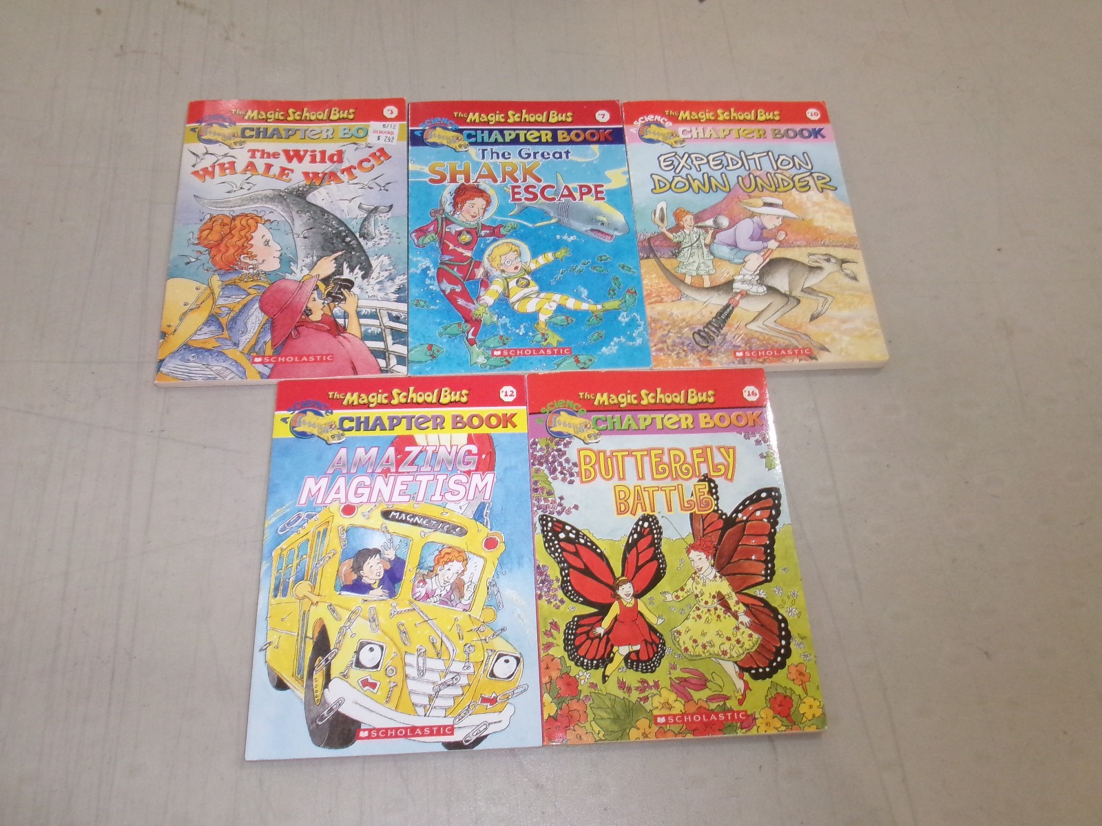 Magic School Bus Chaper Books Series (5 Frfom Series-Titles Below) JUV 163