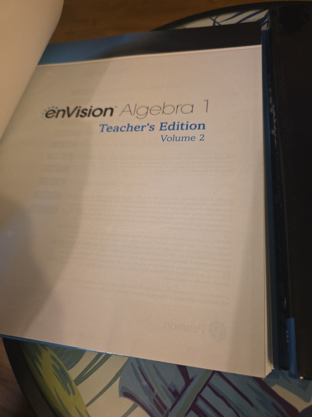enVision Algebra 1 Teacher’s Ed. Volume 1 & 2 2018