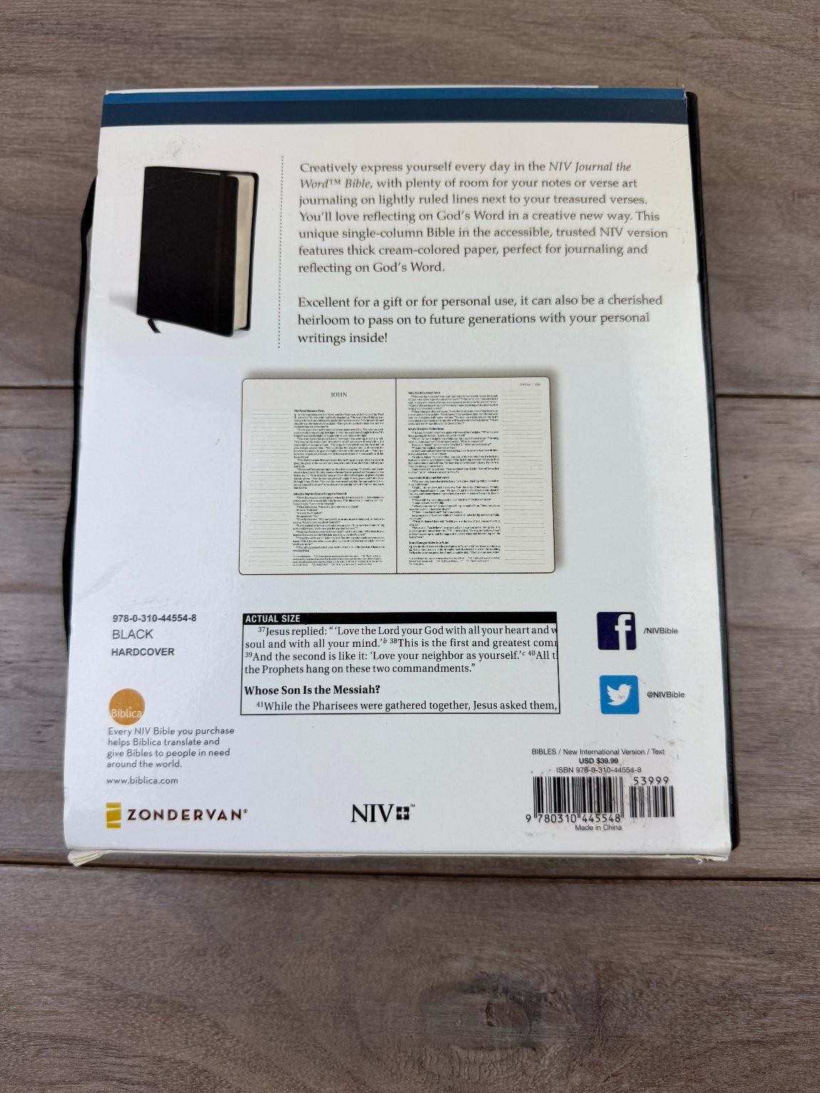 KJV Journal the Word Bible 2016 Thomas Nelson Hardcover Lay-Flat Black