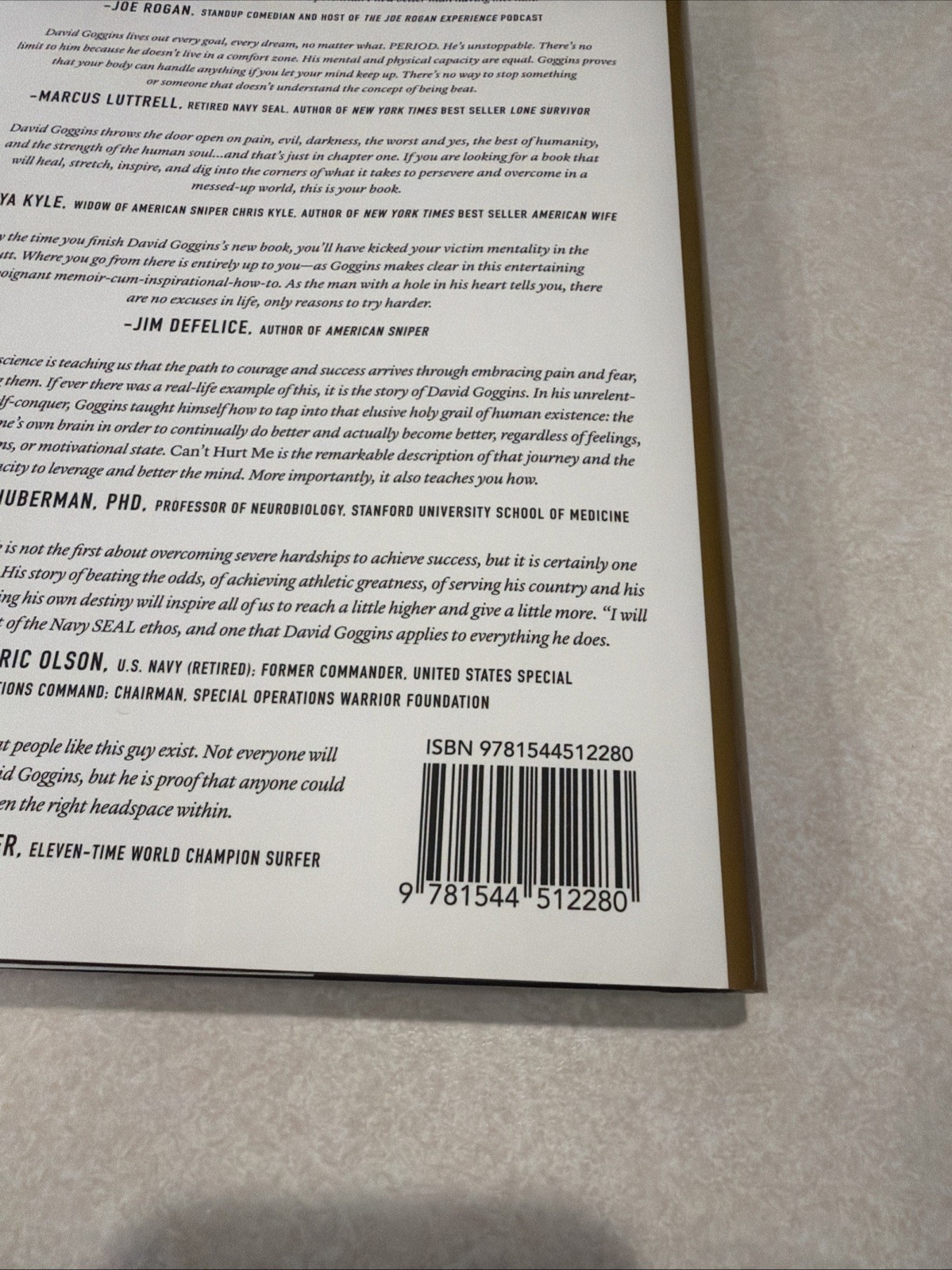 Can’t Hurt Me: Master Your Mind and Defy the Odds by David Goggins (Hardcover)