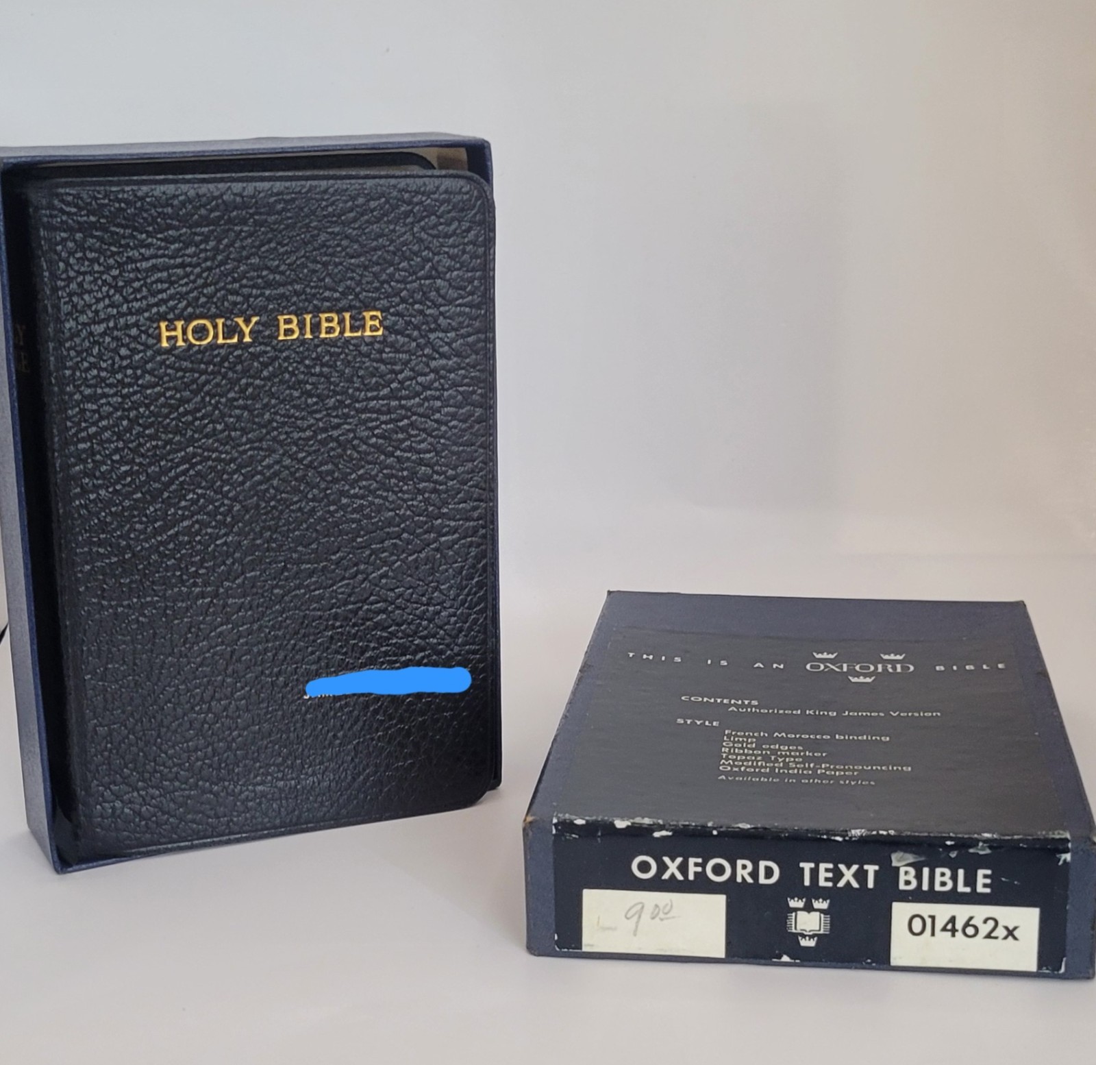 Oxford Bible KJV India Paper Black Leather Great Britain With Box