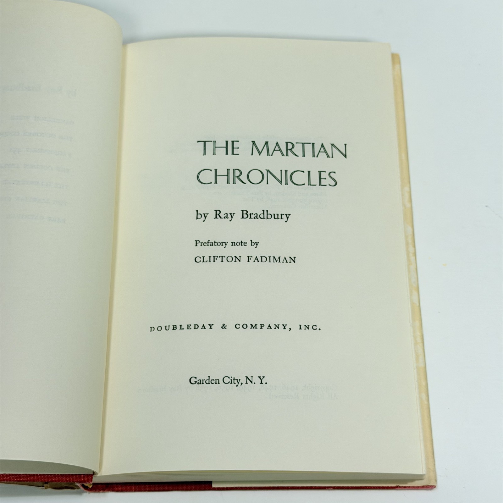 Ray Bradbury The Martian Chronicles 1958 Doubleday Vintage Hardcover Dust Jacket