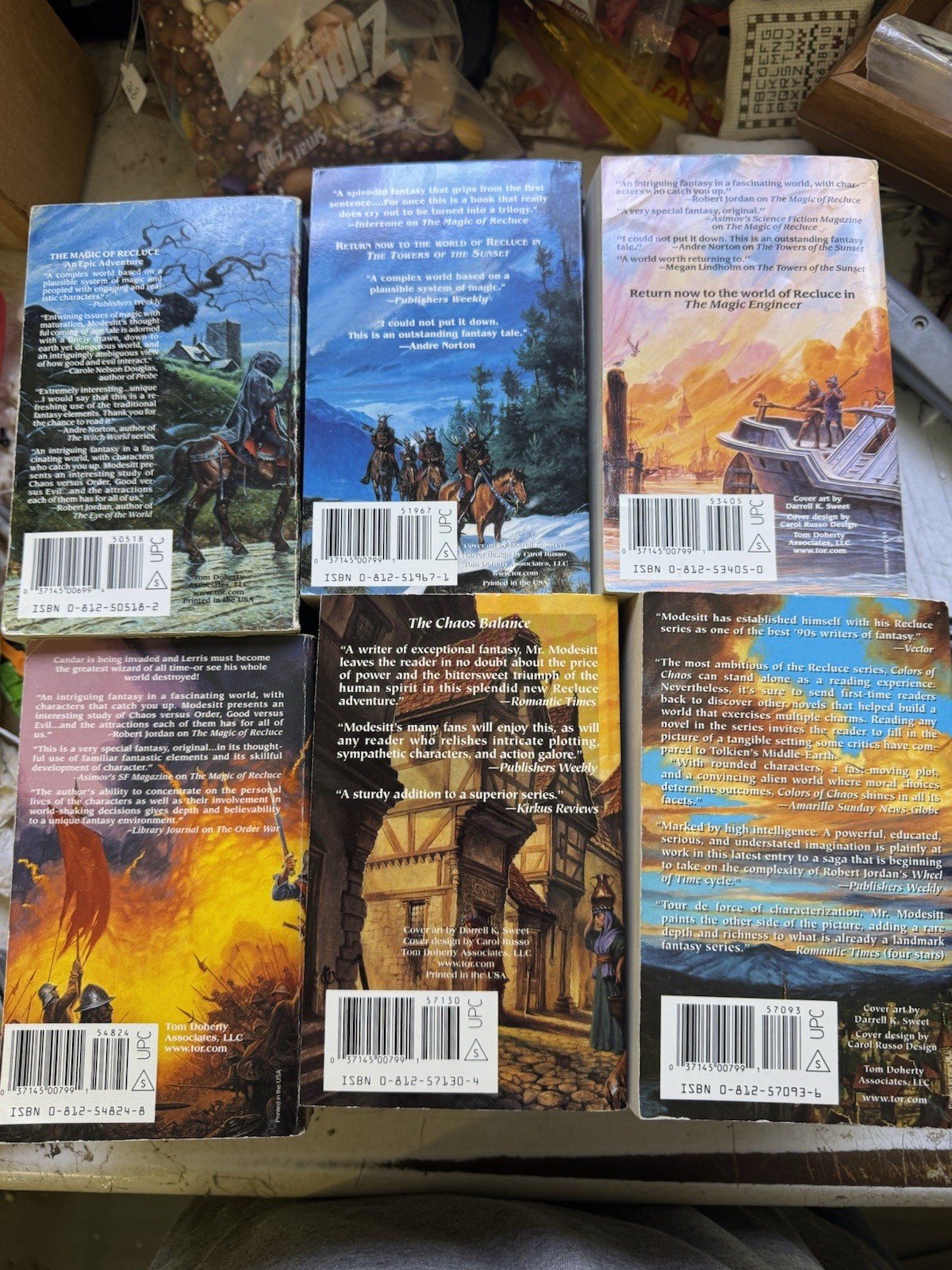 L.E. Modesitt Jr Recluce Series Book Lot Of 6 PB TOR Fantasy #s 1 2 3 5 7 9
