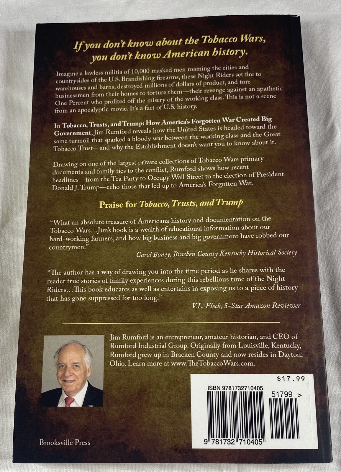 Tobacco, Trusts, and Trump: How America’s Forgotten War Created Big Government,