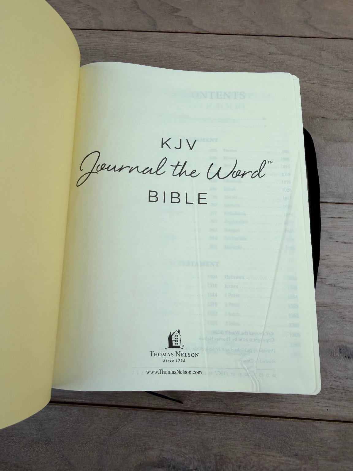KJV Journal the Word Bible 2016 Thomas Nelson Hardcover Lay-Flat Black