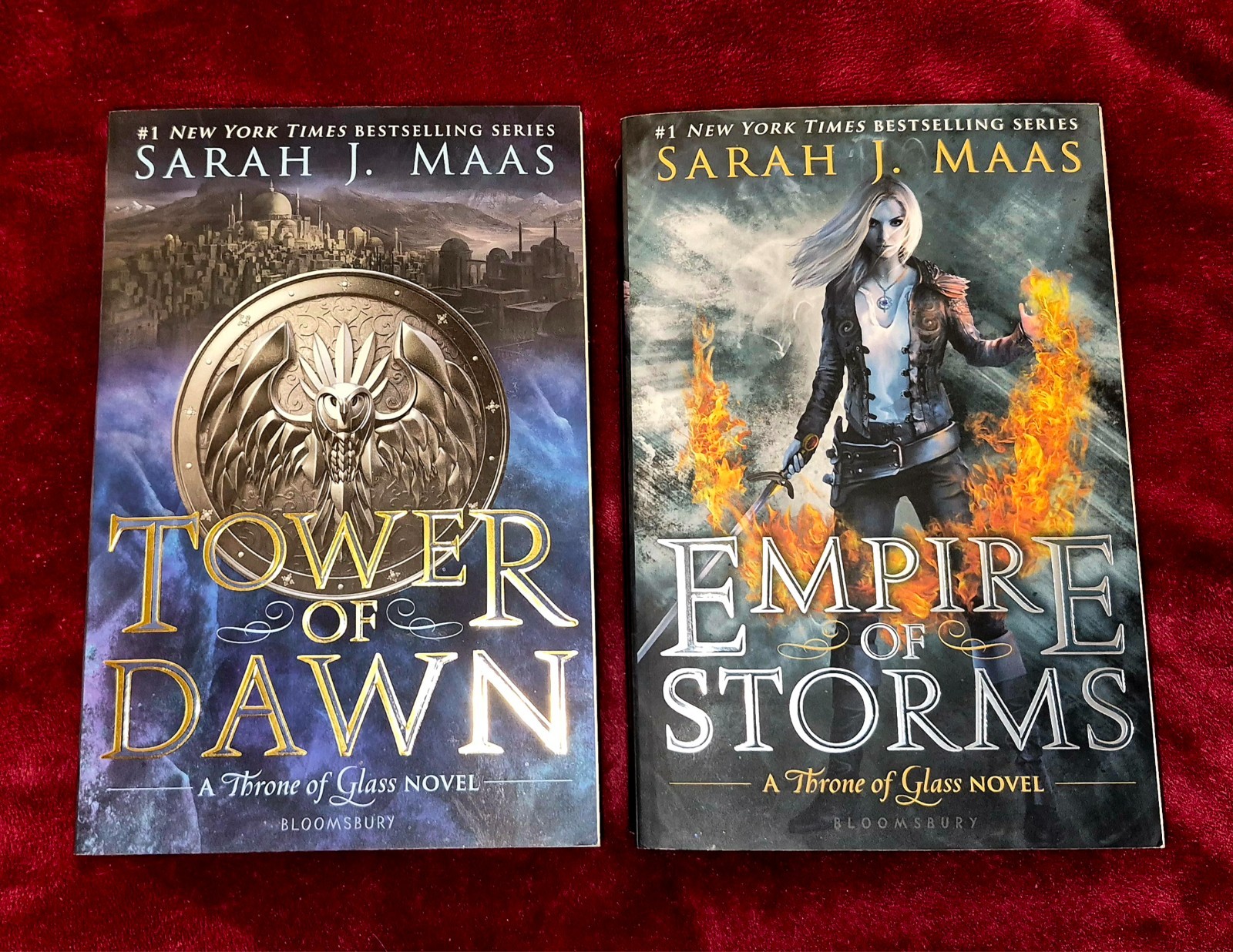 Throne of Glass TOWER OF DAWN EMPIRE OF STORMS PAPERBACK SET LOT Sarah J Maas