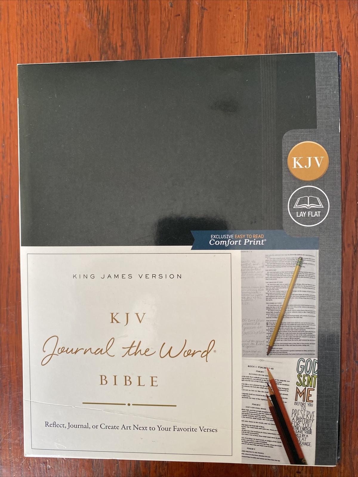 KJV Journal the Word Bible Red Letter Edition [Black] by Thomas Nelson (2018,…